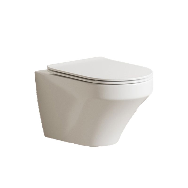 Modern White Ceramic Flush Toilet Wall Mount Toilet Bowl for Washroom