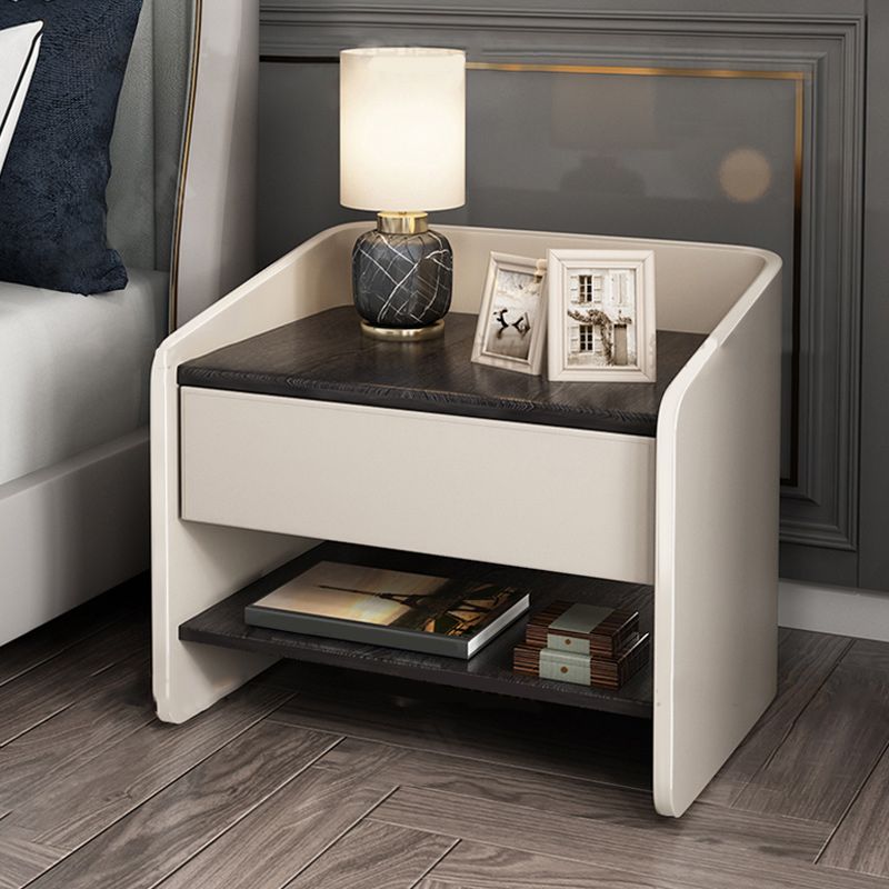 Nightstand with Drawer 20" Tall Accent Table Nightstand Modern with Shelf