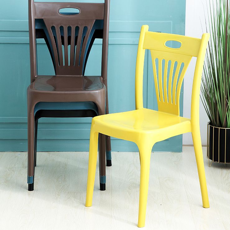 Nordic Style Chairs Dining Armless Chairs for Kitchen with Plastic Legs