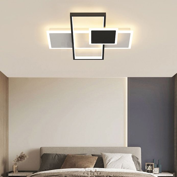 Geometric LED Flush Mount Lighting Modern Metal Ceiling Light