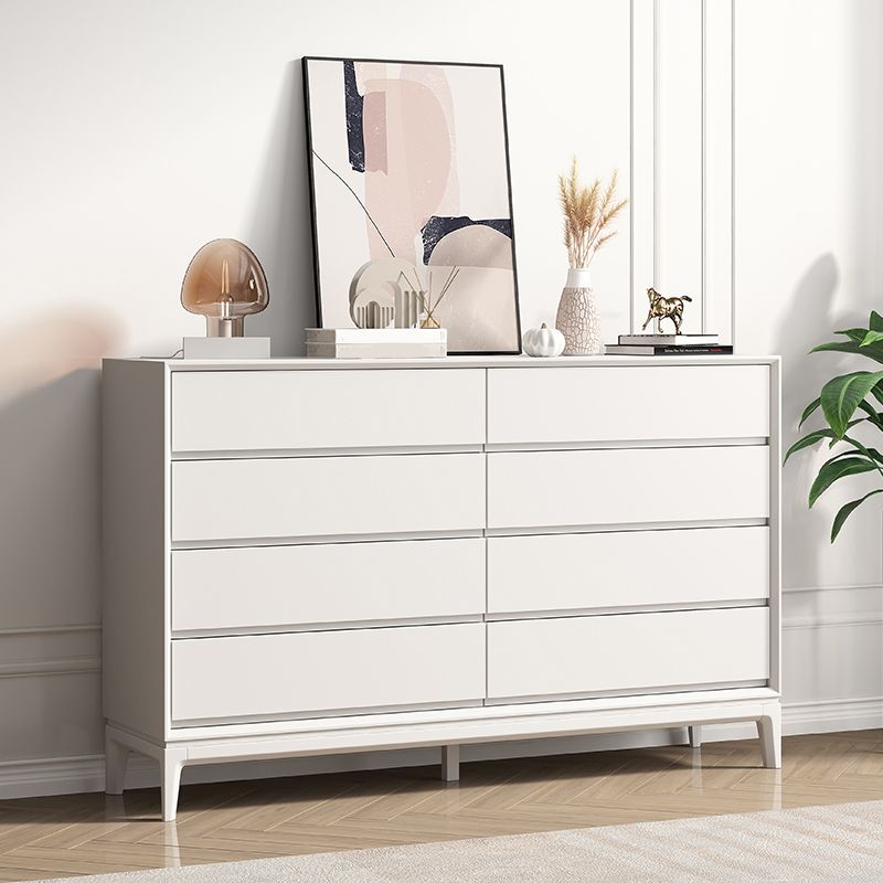 Modern Wood Storage Chest with Soft-Close Drawers for Bedroom