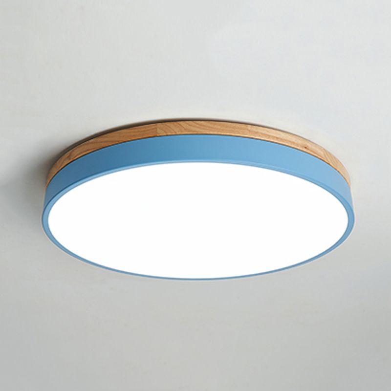 Round Modern Ceiling Light Fixture 1-Light LED Ceiling Lamp for Bedroom