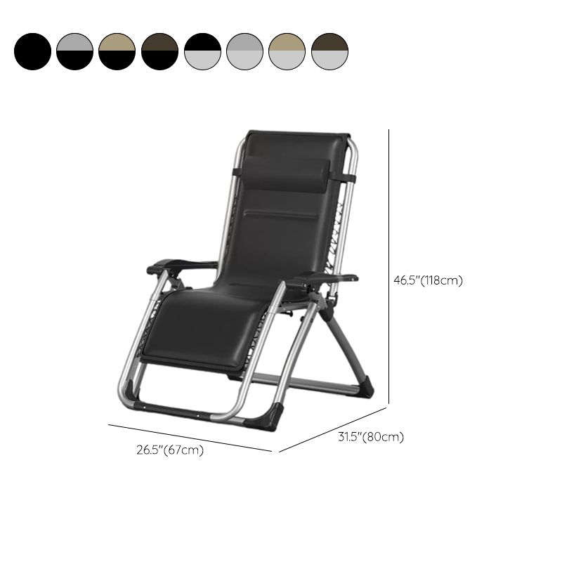 Contemporary Indoor Ergonimic Recliner in Solid Color Metal Base