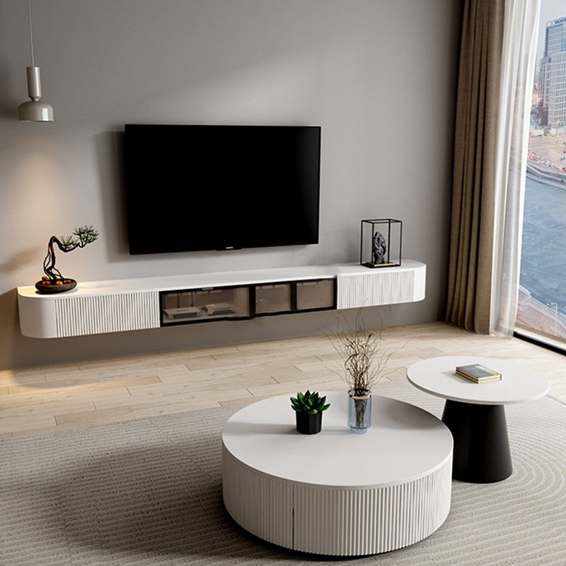 Modern TV Stand Console Stone TV Media Console for Living Room