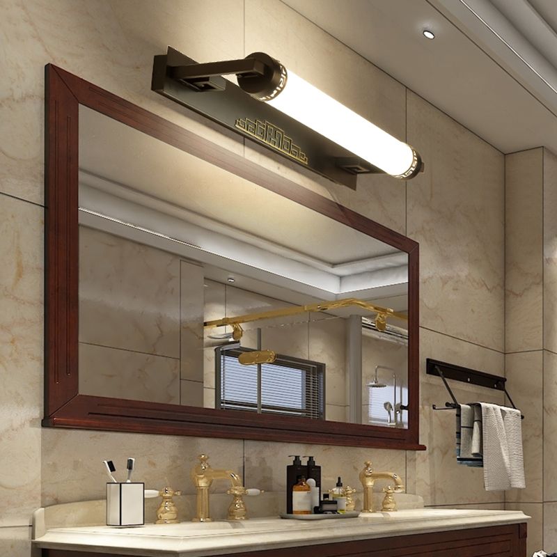 Metal Rectangle Vanity Light Fixtures Modern 1-Light Vanity Lighting