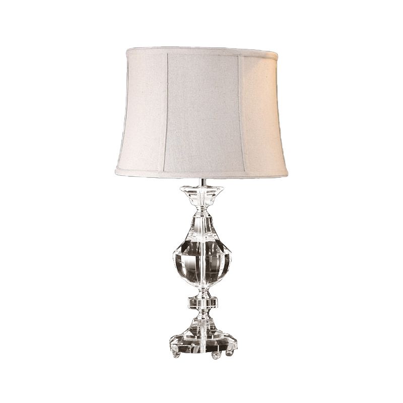 Lampada del comodino curvy moderno cristallo smussati 1 lampadina grigio Light Light, 23 "/27" di larghezza