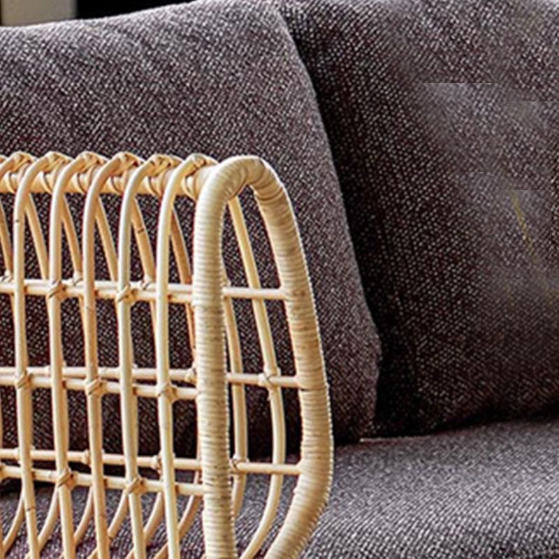 Modern Wicker Outdoor Patio Sofa No Distressing Natural Patio Sofa