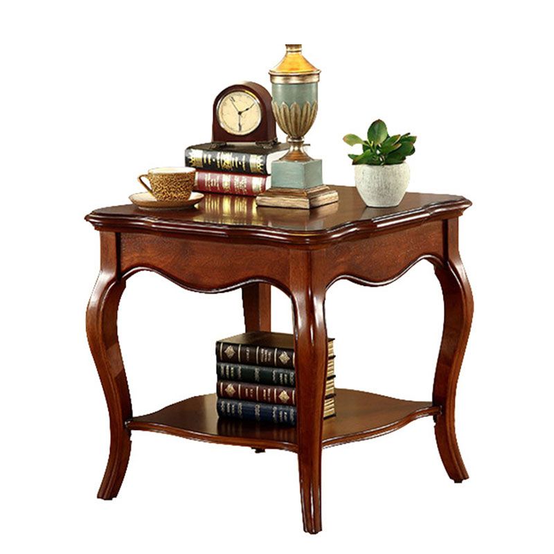 Traditional Square End Table 4 Legs Sofa Side End Table for Living Room