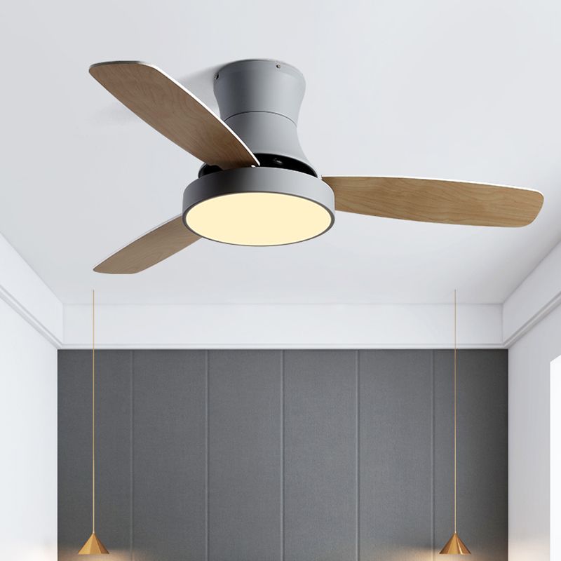 Unique Shape Metal Ceiling Fan Light Kids Style 1-Light Ceiling Fan Lamp for Dining Room