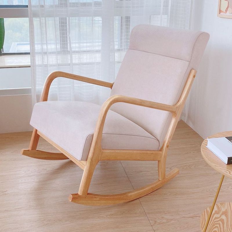 Contemporary Rocker Chair with Pillow and Frame Glider for Living Room