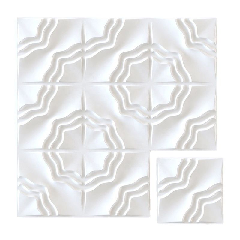 Modern Square Wall Paneling Peel and Stick Texture Pattern Wall Paneling