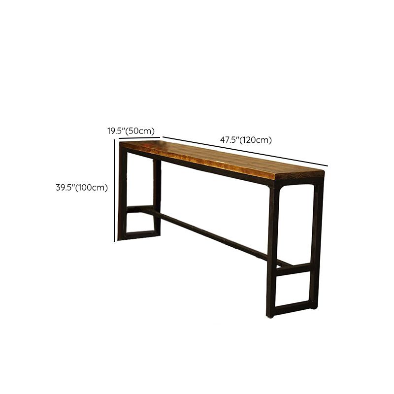 Modern Bar-height Table with Black Base 39-inch Height Table Top Bar Table