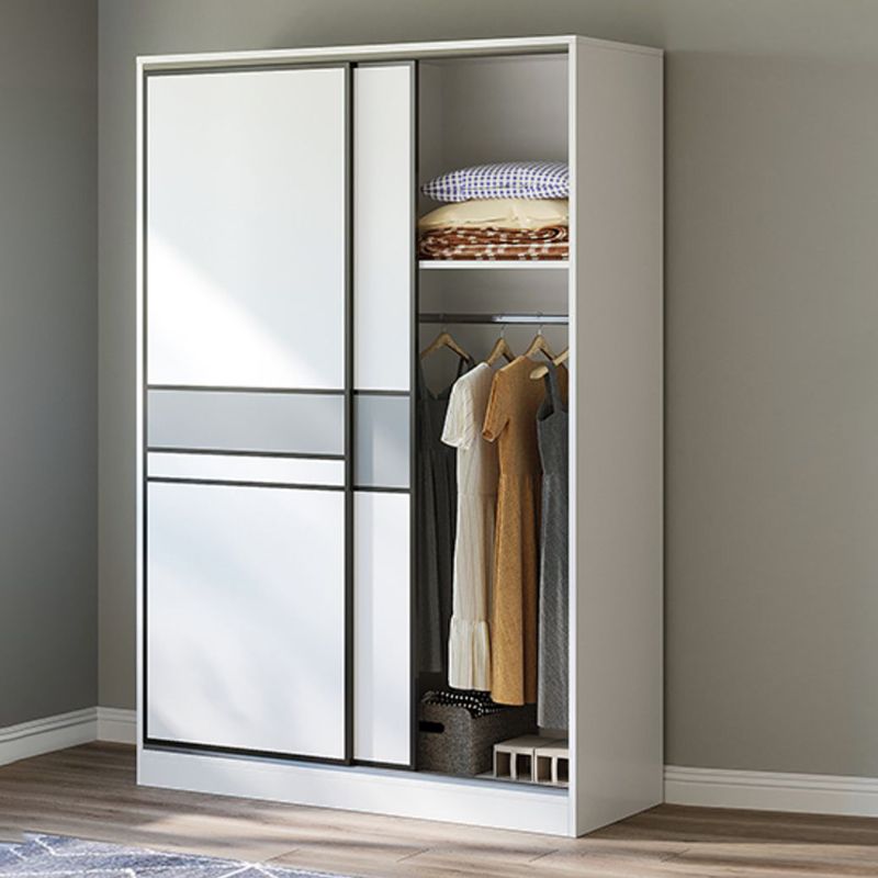 Artificial Wood Wardrobe Modern Wardrobe with Sliding Doors for Bedroom