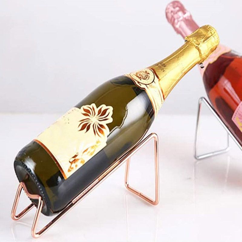 Contemporary Metal Wine Rack Bottle Countertop Bottle Holder for Kitchen