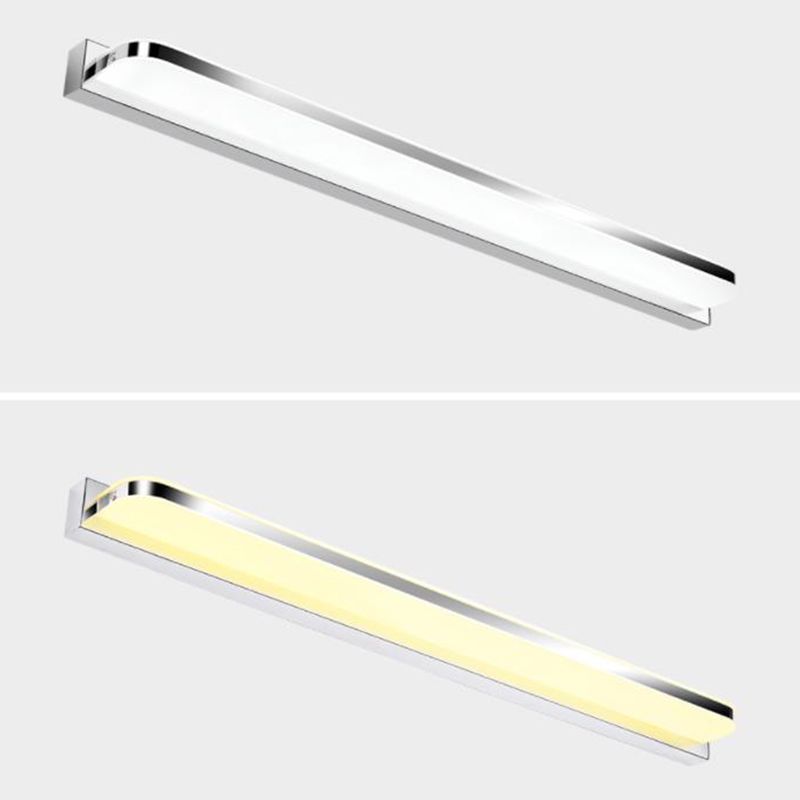 Ultra-Thin Vanity Wall Lights Modern Minimalist Style Stainless Steel Single Vanity Lamp