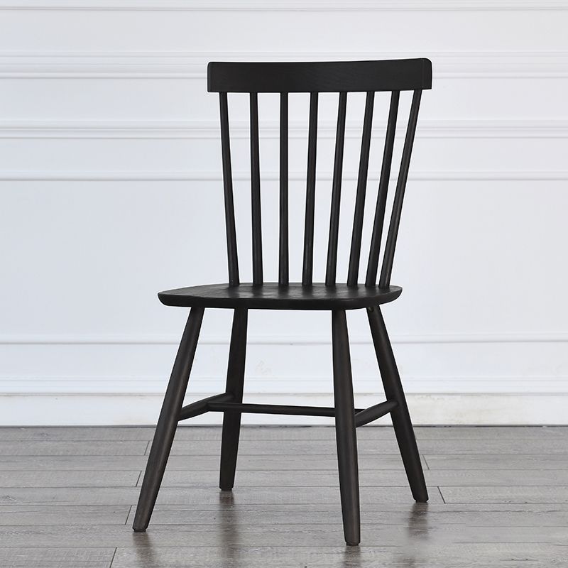 Minimalist Wood Side Dining Chairs Windsor Back Side Chair for Home