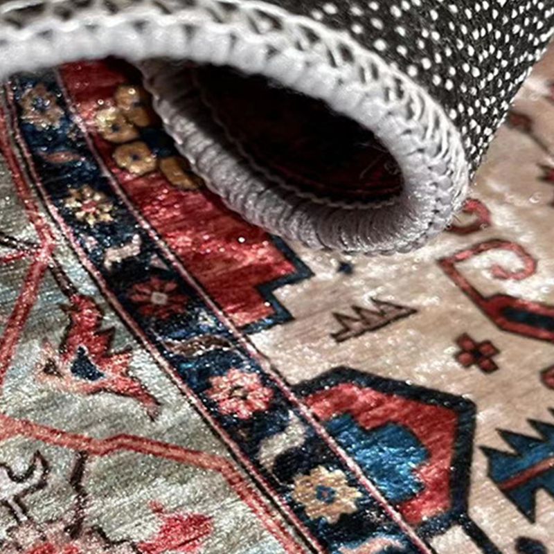 Persischer marokkanischer Fliesenteppich Polyester Teppich nicht rutschfestes Hintergrund Teppich für die Heimdekoration