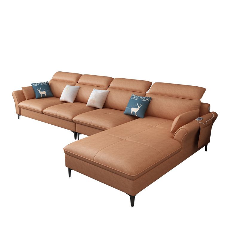 Modern Modular Sectional with Storage and USB for Four People