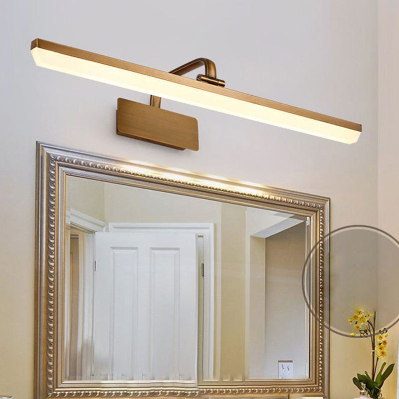 Modern Minimalist Style Linear Vanity Wall Light Fixtures Metal Vanity Lamp for Toilet