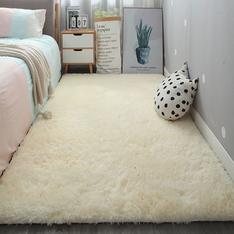 Zone de décoration de maison de confort tapis pain shag moquet polyester non glissant le tapis intérieur du support