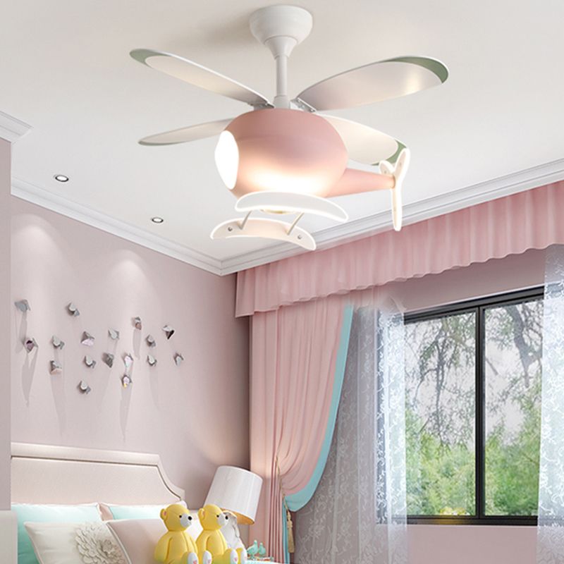 Plane Metal Ceiling Fan Lamp Modern LED Ceiling Mounted Lighting