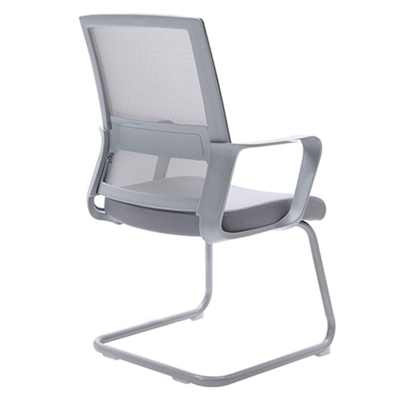 Modern Fixed Arms Office Chair Breathable AirGrid No Wheels Chair