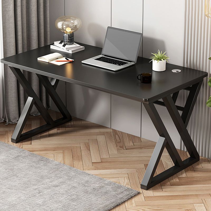 Modern Rectangular Office Desk Artificial Wood Writing Desk with Sled Base