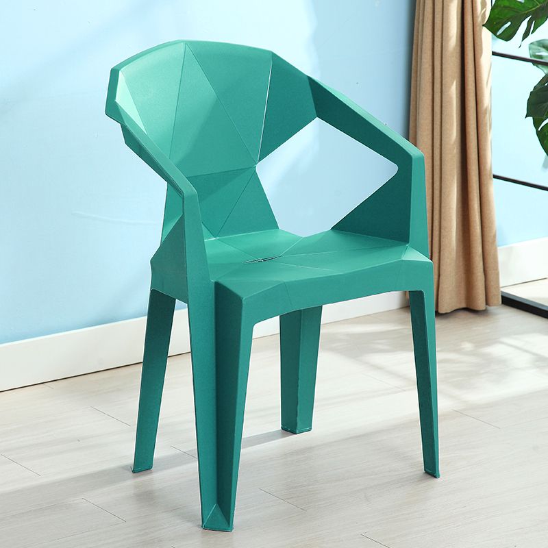 Nordic Chairs Dining Arm Chairs for Kitchen with Plastic Legs