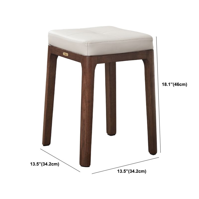 Contemporary Standard Square Leather Standard With 4 Legs for Dining Room