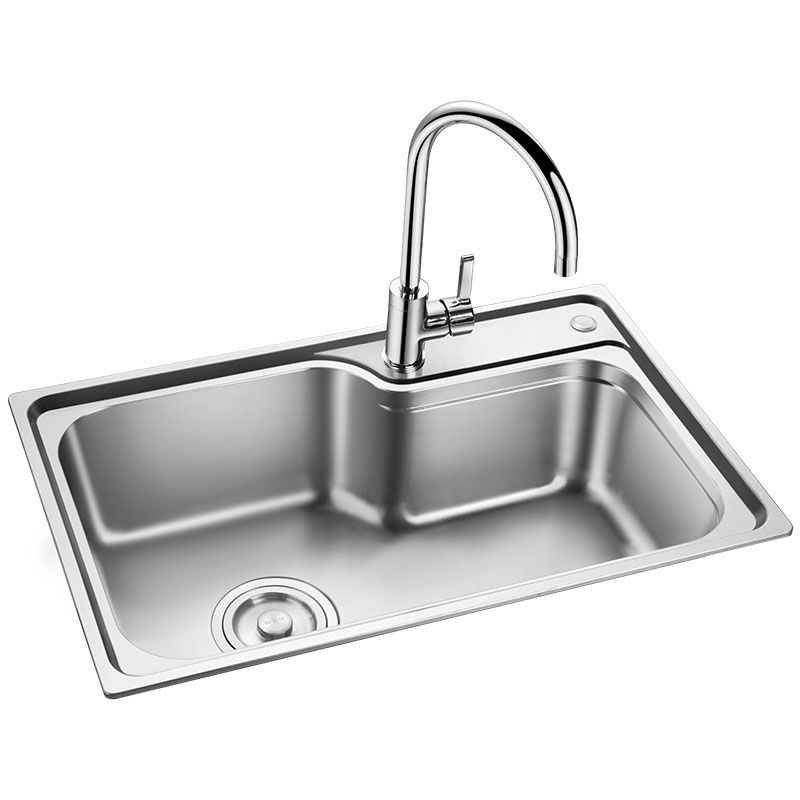 Stainless Steel Kitchen Sink Drop-In Single Bowl Kitchen Sink