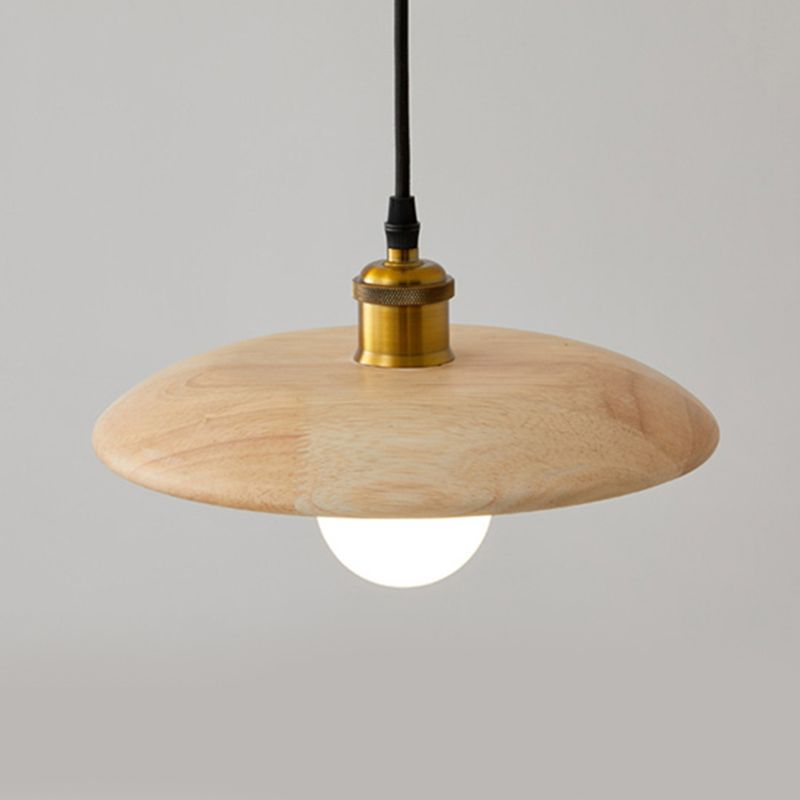 Nordic-Style Tapered Hanging Pendant Light Wood Dinning Room Pendant Light Fixture