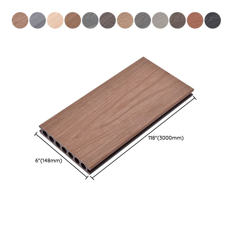 Water Resistant Floor Tile Tradition Wire Brushed Nail Lock Maple Wood for Patio Garden