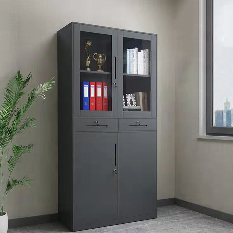 Modern File Cabinet Solid Color Vertical Metal File Cabinet with Storage Shelves