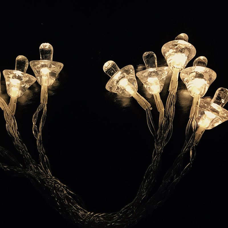 6m Mushroom String Lamp Minimalism Clear Plastic 40 Lights Nursery USB LED Christmas Light