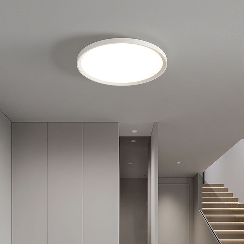 LED White Ceiling Light Modernism Round Flush Mount Lighting for Bedroom