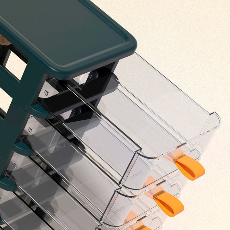 Plastic Transparent File Cabinet Vertical Home or Office File Cabinet with Drawers