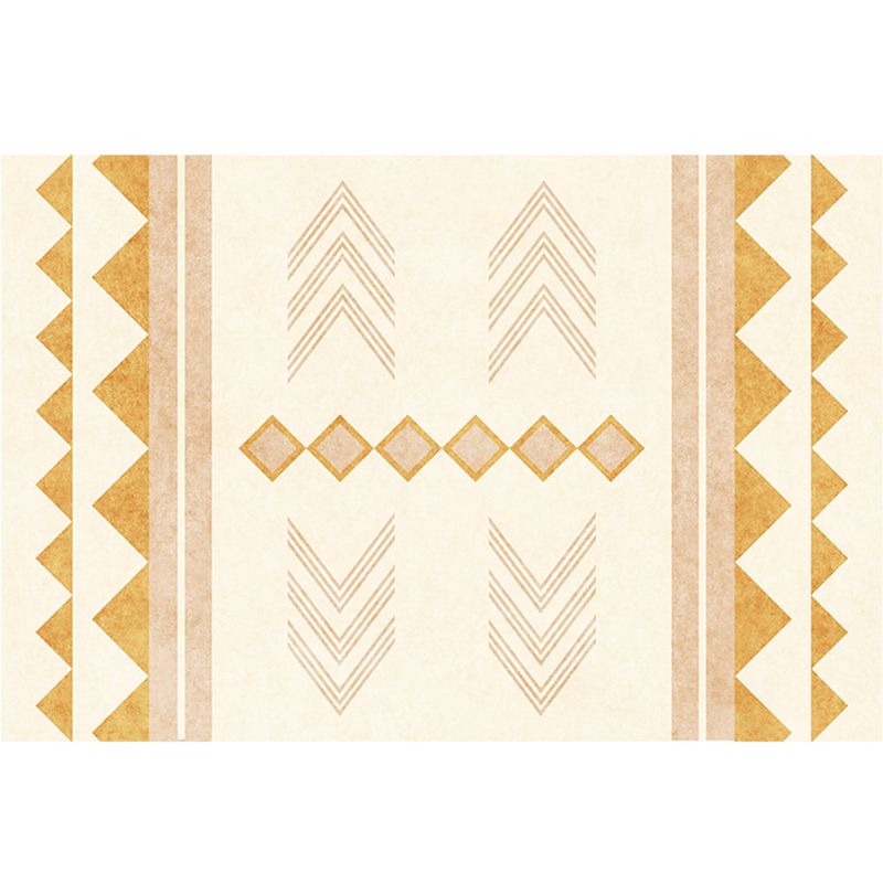 Alfombra geométrica de patrón de antigüedad alfombra de máquinas de respaldo de interiores de polyster múltiples de color múltiple alfombra lavable