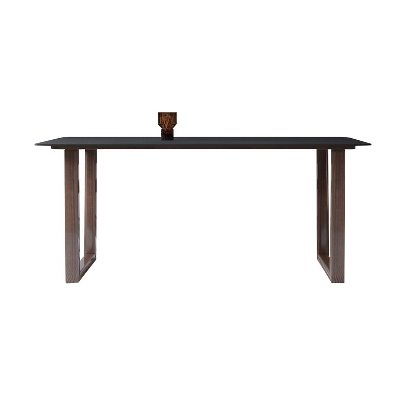 Contemporary Kitchen Dinner Table Solid Wood Sled Dining Table