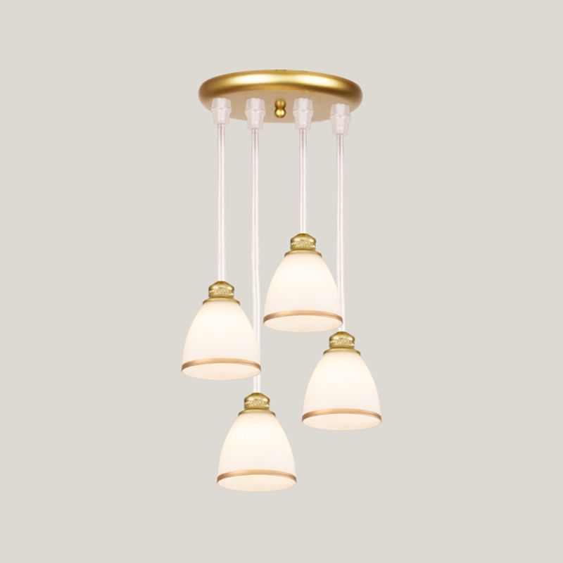 Geometrical Shade Staircase Suspension Light Glass Contemporary Multi Light Pendant