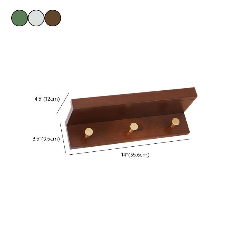 Modern Coat Hanger Wood Wall-Mounted with Shelves and Hooks Entryway Kit