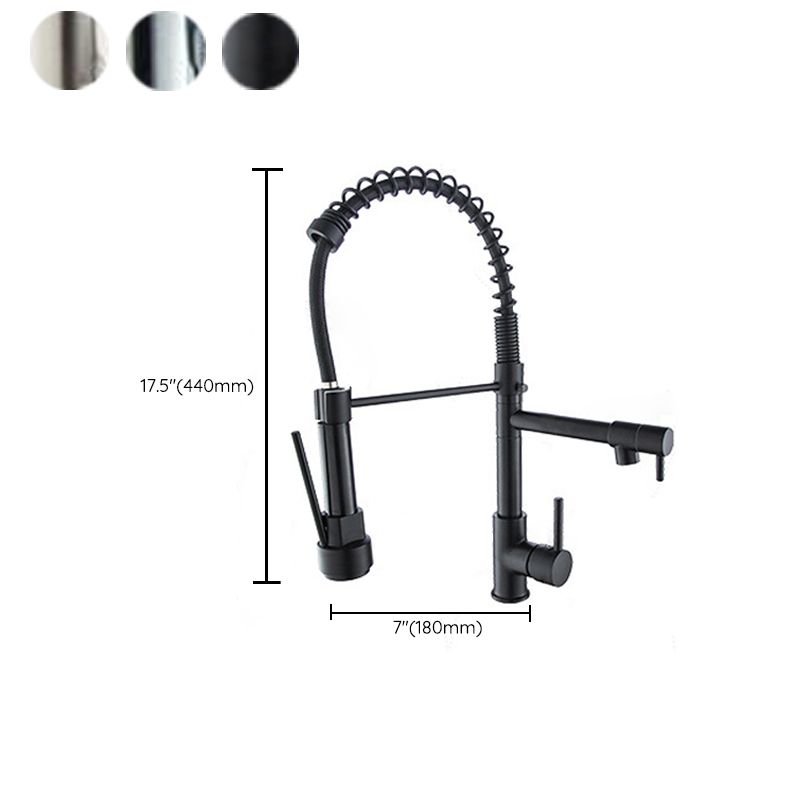 Modern Farmhouse Faucet Spout Double Levers Kitchen Faucet High Arch Filler with Sprayer