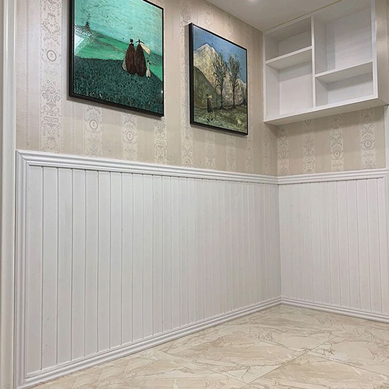 Modern Style Pearl Wainscoting Wood Grain Wall Access Panel Peel and Stick Wall Tile