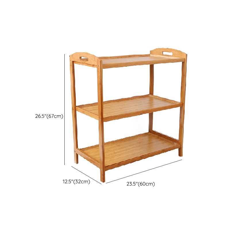 Manufactured Wood Kitchen Trolley Open Storage Kitchen Trolley