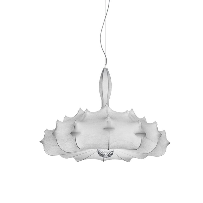 Éclairage de suspension unique Amélioration du tissu blanc de style moderne à 1 lumière