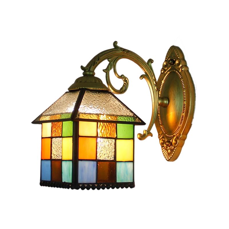 Colorful Glass Vanity Light Simple Wall Light Sconce for Washroom