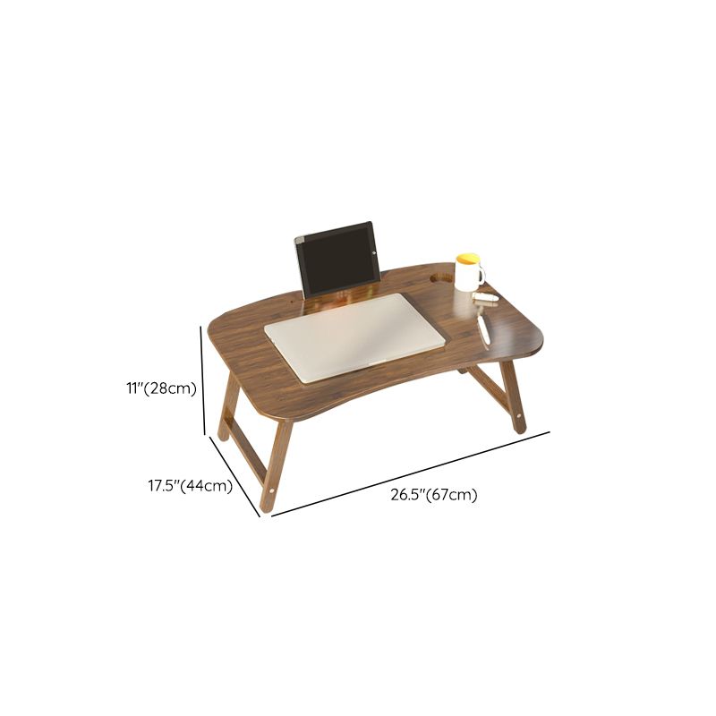 Contemporary Style Wood Office Desk Irregular Shape Task Desk for Home