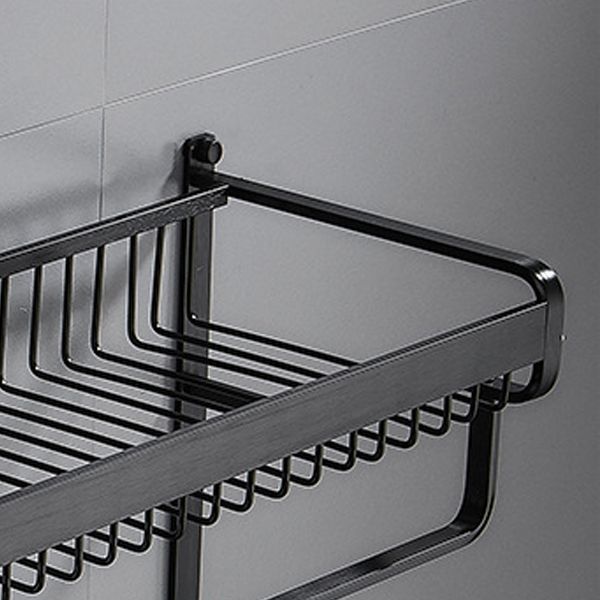 Black / Sliver Bathroom Accessory Aluminum Hardware Set Bath Shelf