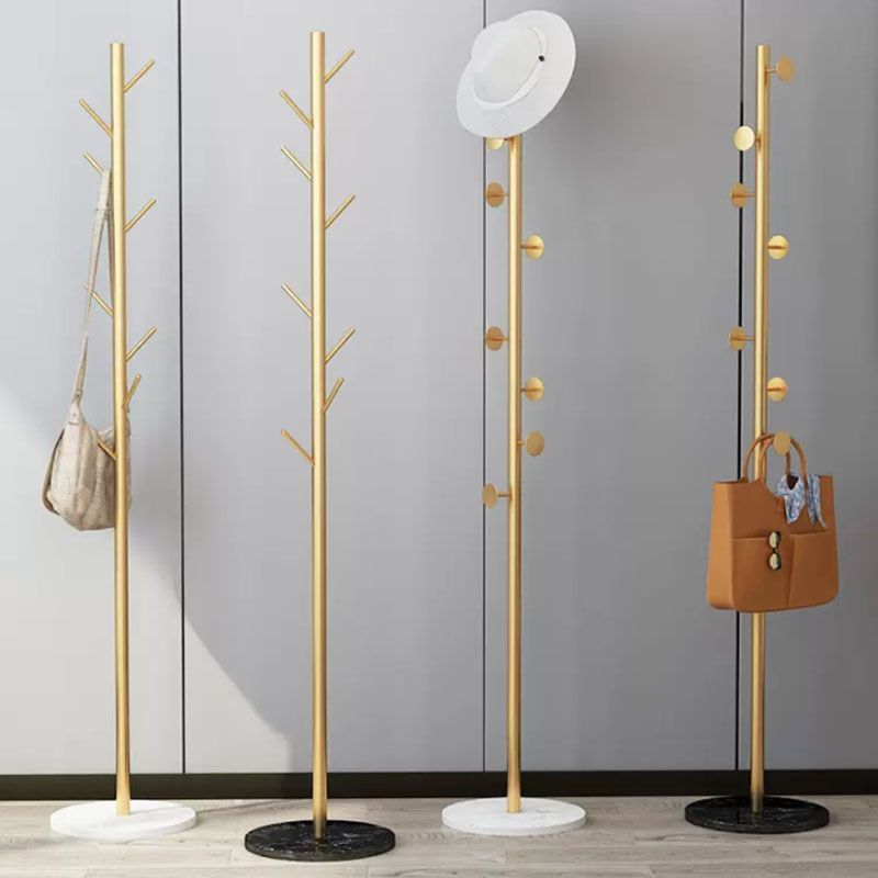 Glam Metal Coat Rack Free Standing Coat Rack with Coat Hooks