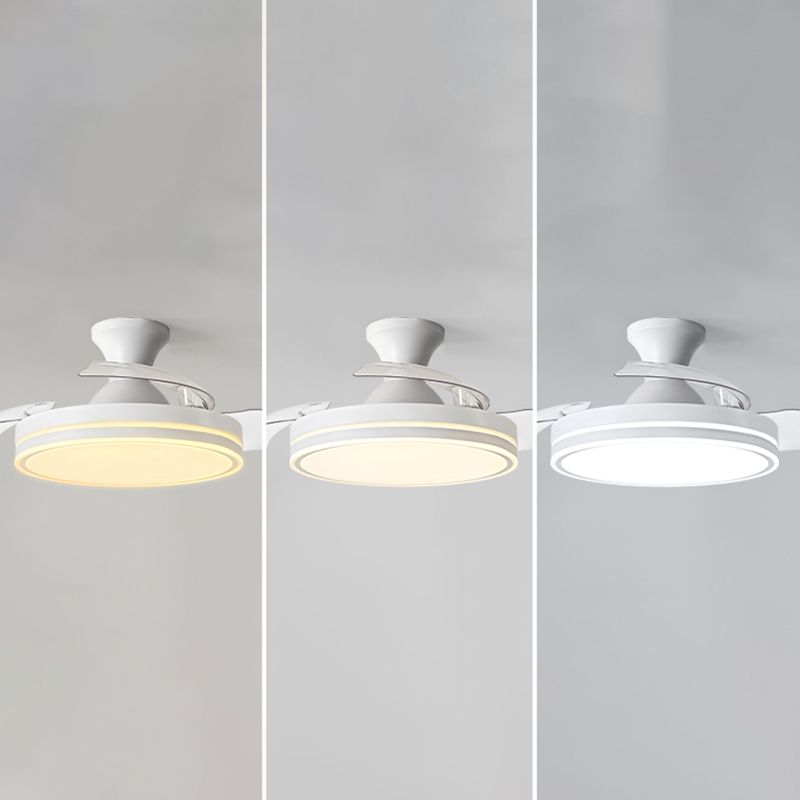 Metallic Drum Hanging Lüfter Lampenfrequenzumwandlung Moderne LED -Halbflush -Halterung Beleuchtung