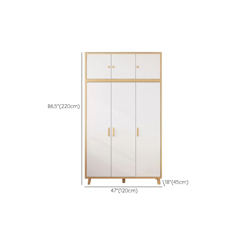 Contemporary Hanging Clothes Rack Solid + Manufactured Wood  Kid's Wardrobe